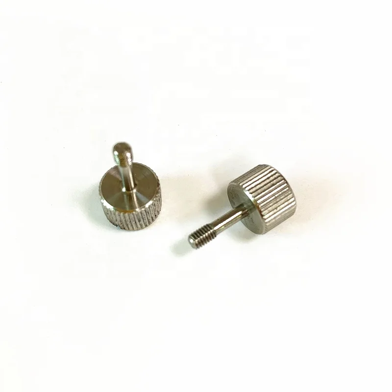 Premium Custom Knurled Thumb Screw Flat Head Brass Reliable Fasteners for Engineering and Manufacturing Needs