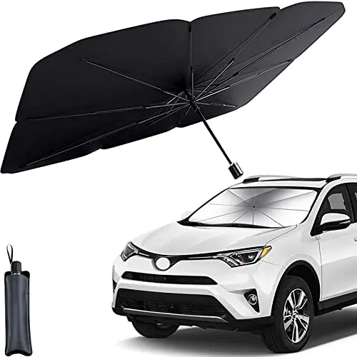heat insulation UV reflection cooling interior accessory front windshield umbrella sunshade sun shade for SUV
