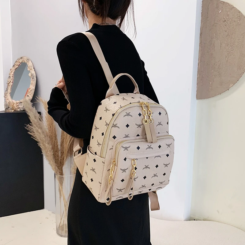 European Vintage  Ethnic Leather Waterproof Printed Backpack Women  New Design Crossbody Bags for Women Female