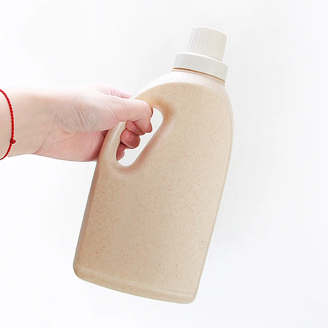Eco Friendly Shampoo Bottle Biodegradable Wheat Straw Plastic Bottle Liquid Packaging 1000ml