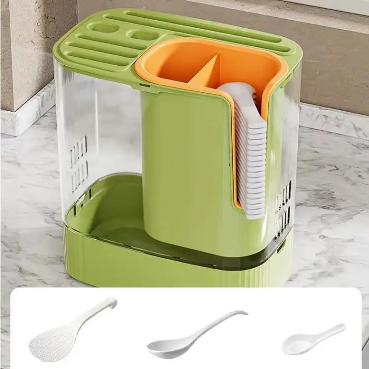 New Kitchen Knife Holder Multi-function Cutter and Cutlery Drainer Rack PP Space Saving Kitchen Utensil Organizer Rack Carton 20