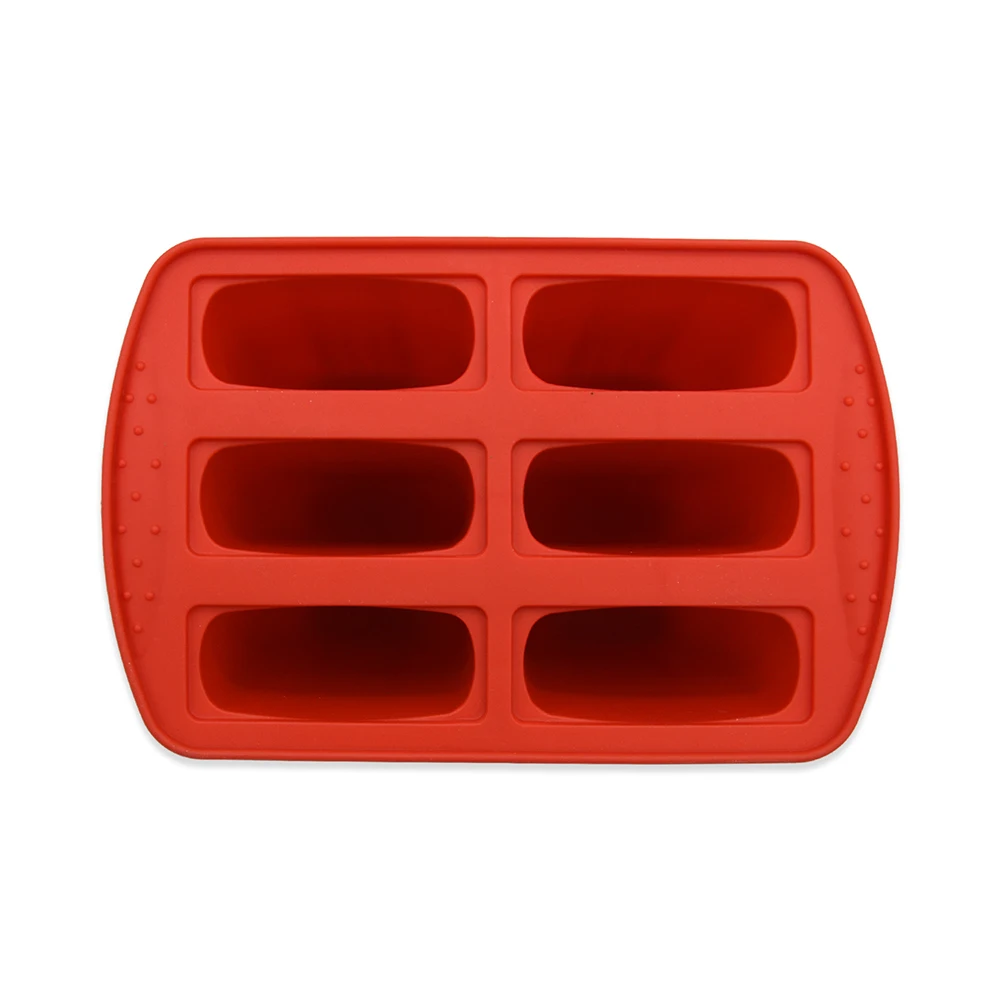 Handmade Silicone Ice Cream Mould 6 Cavity Ice Popsicle Maker Silicone Popsicle Mold Ice Pop Molds With Wood Sticks