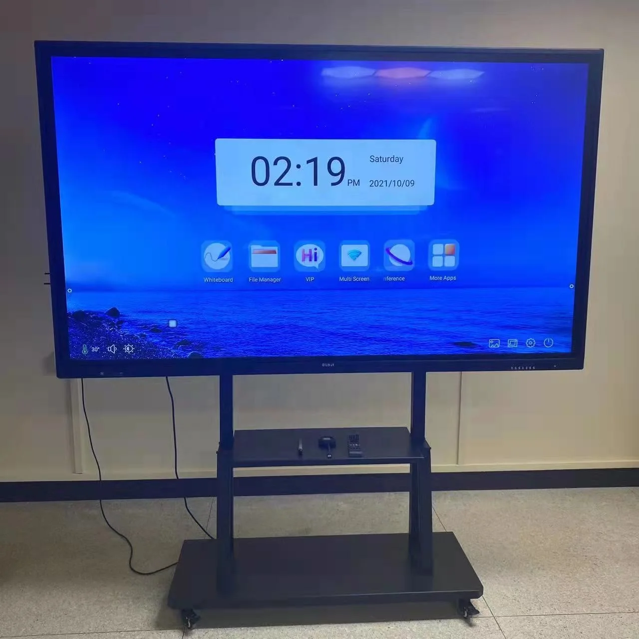 Portable 55 65 75 86 98 110 inch interactive flat panel display electronic interactive board smart whiteboard