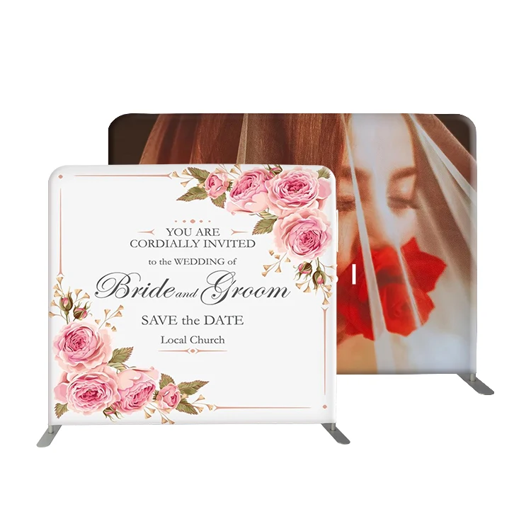 Portable Aluminum Tension Fabric Photo Booth Backdrop Advertising Fabric Ez Tube Frame Party Wall Decoration Background