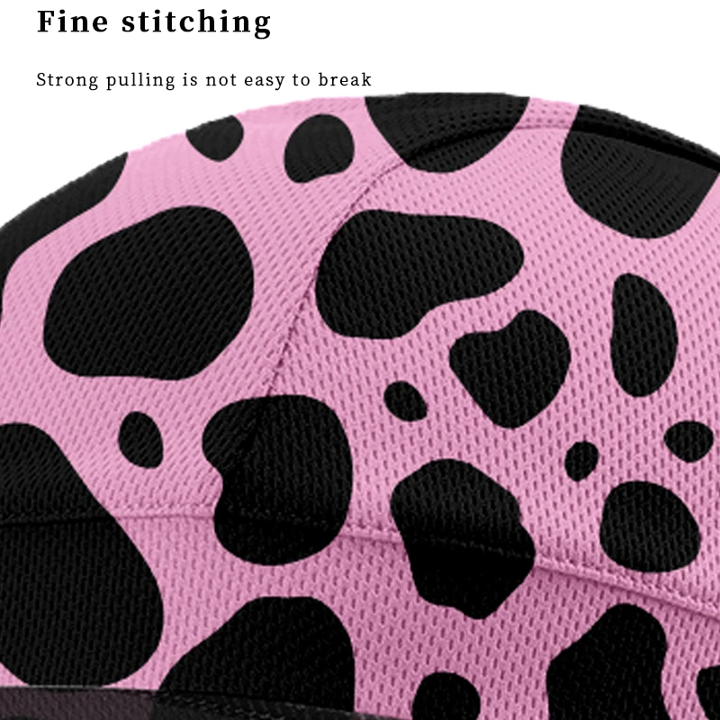 Custom Logo Helmet Liner Sweat Wicking Motorcycle Cycling Mesh Hat Breathable Leopard Print Skull Cap