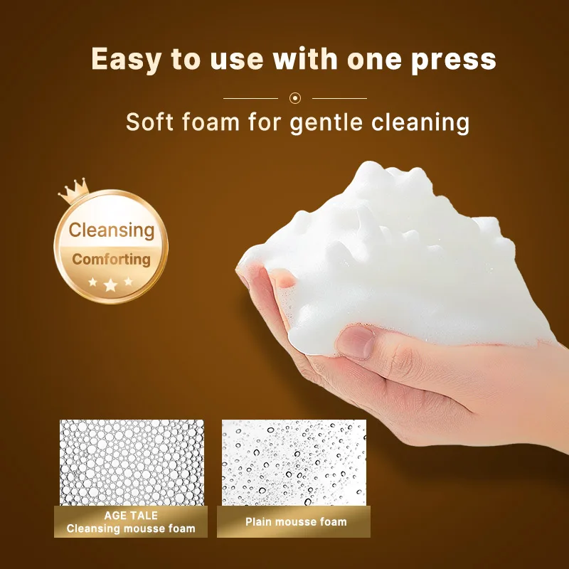 Private Label OEM Recombinant Collagen Cleansing Foam Mousse Face Wash Anti-aging Hydrating Mousse Facial Cleanser