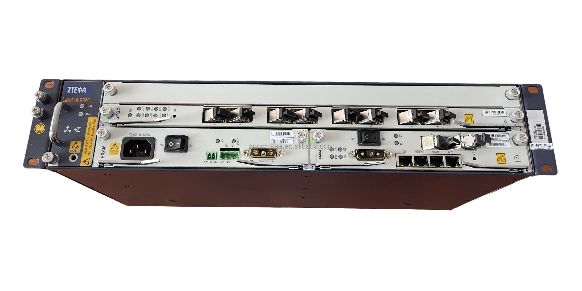 ZTE C320 8 PON Port GPON OLT with 1 Set 8 PON Port Business Card and 8 pcs C++ GPON SFP