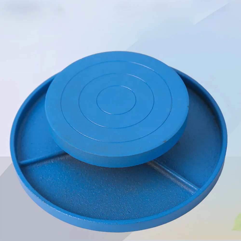 Metal Pottery Banding Wheel Manual Turntable Turn plate Clay Sculpture Painting Double Sided Rotary Tool