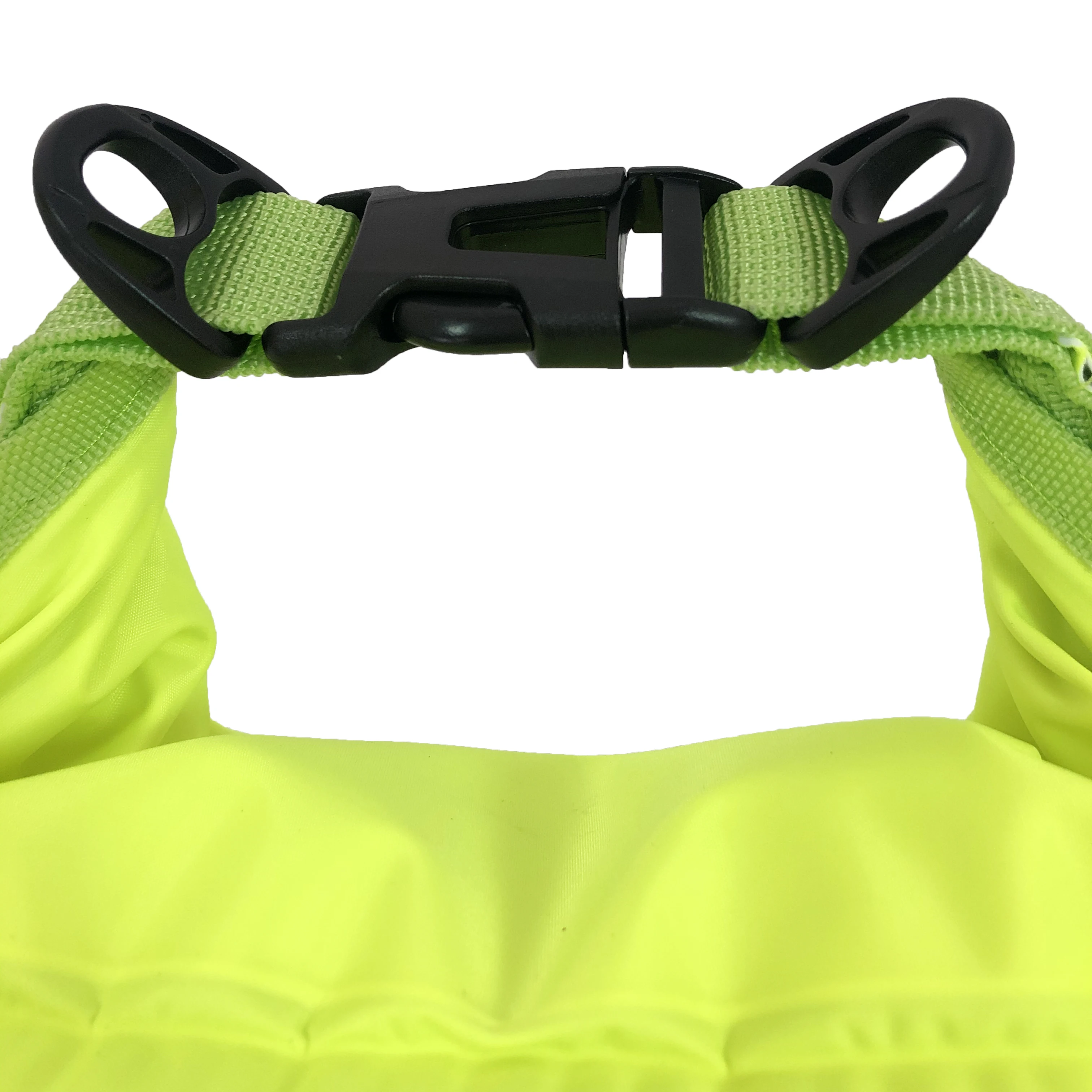 Bright Yellow Green Inflatable Triathlon Swimming Bag Safe Swim Buoy Bag For Training