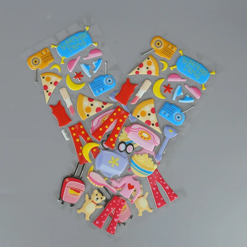 Custom design puffy sticker for kids cute 3D animal eva decorative stickers for kids made in China