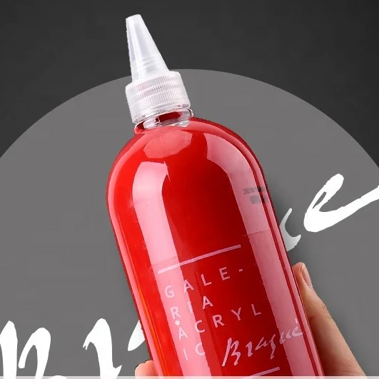 Wholesale Certificated Verified Supplier OEM 500ml Acrylic Color Paints Bottle For Art Painting