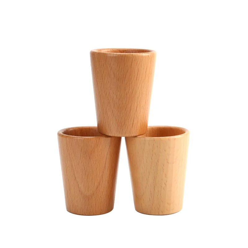 souvenir wood mini bulk sublimation new high quality custom logo cup shot glass
