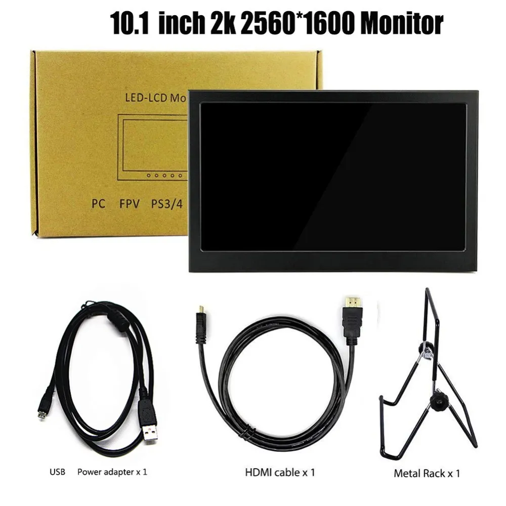 
10.1 inch 2K LCD Display Monitor 2560x1660 Touch Screen 5V Power USB Powered 