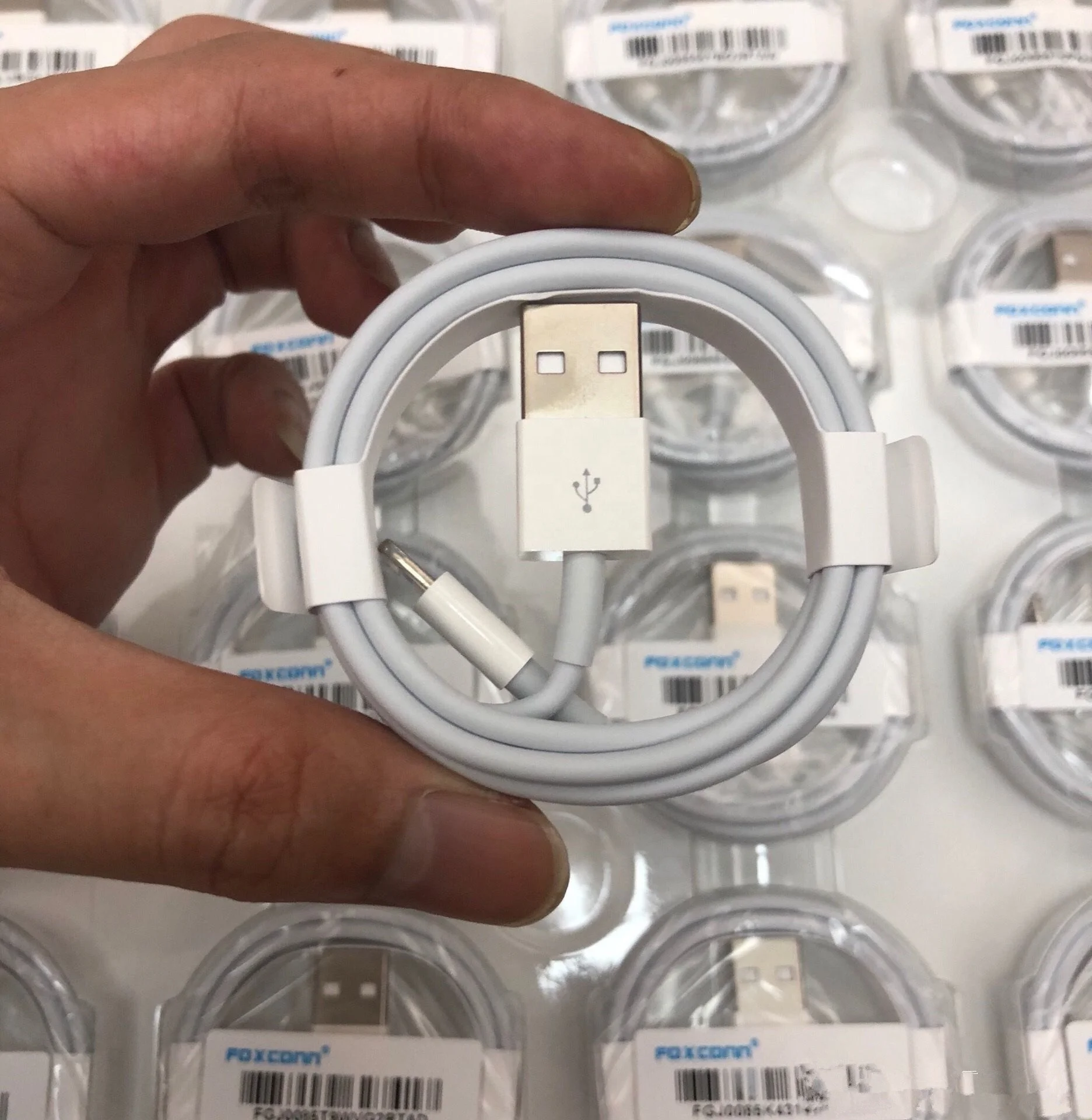 Original Foxconn 1M Usb Cable For iPhone 15 14 Pro Max Fast Usb Charger Cable for iPhone 6 7 8 X XR XS Max 13 12 11 Pro