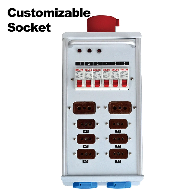 SHTX New!! Power Supply Custom Box 3 Phase Power Distribution Box for French European Israeli American Plug Electrical Equipment