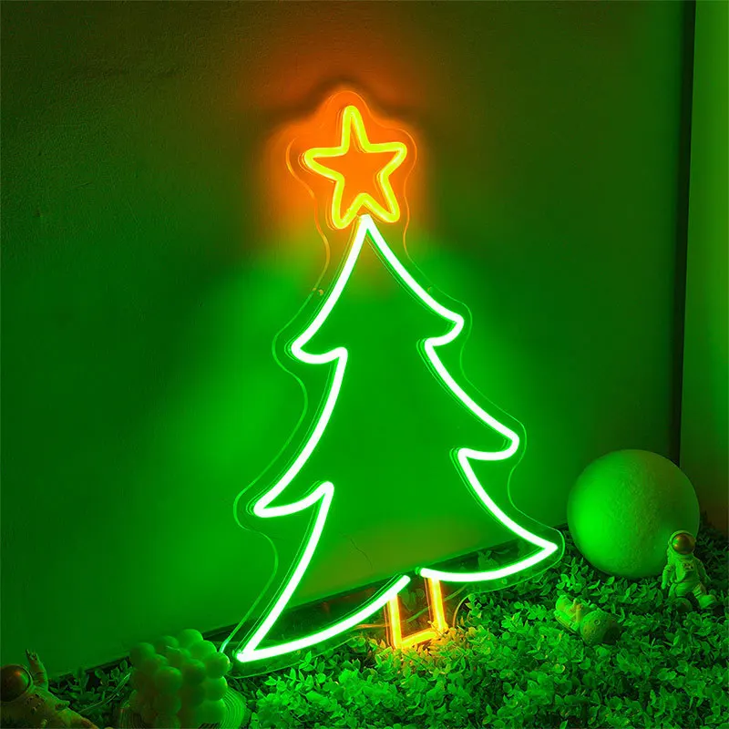 Newest Design Customize Acrylic Decorative Light Flex Strip Lighting Custom Christmas Led Neon Sign Light