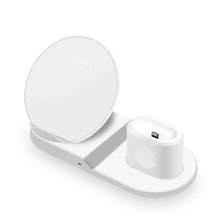  Новейшая беспроводная зарядная станция 3 в 1 с подставкой iWatch для Qi подставка быстрой зарядки iPhone 12/12