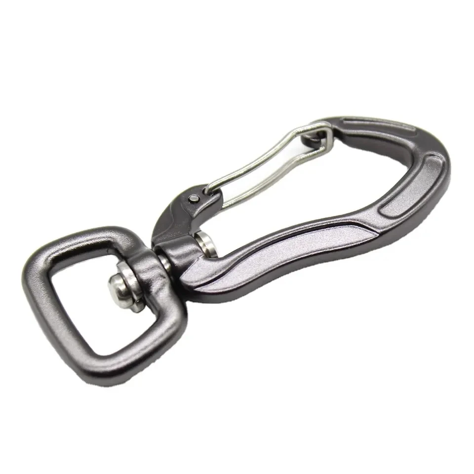 Jensan Hot Selling 7075 Aviation Aluminum Swivel Locking Carabiner Hooks For Dog Leash Bottle
