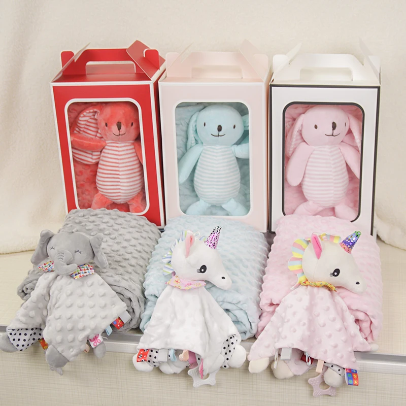 Custom 100% Polyester Dot Minky New Style Soft Baby Blankets Baby Fleece Plain Security Blanket Fleece Others Blanket