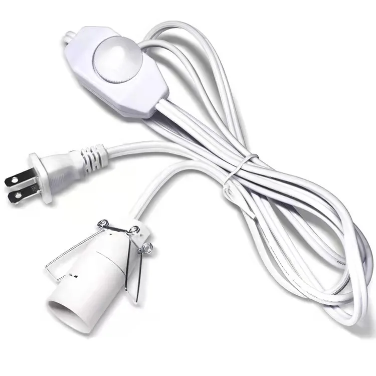 Himalayan Salt Stone Lamp AC DC E26 E27 Bulb Holder Electric Wire Cables AC Power Cord Salt Lamp Cord with Dimmer Switch