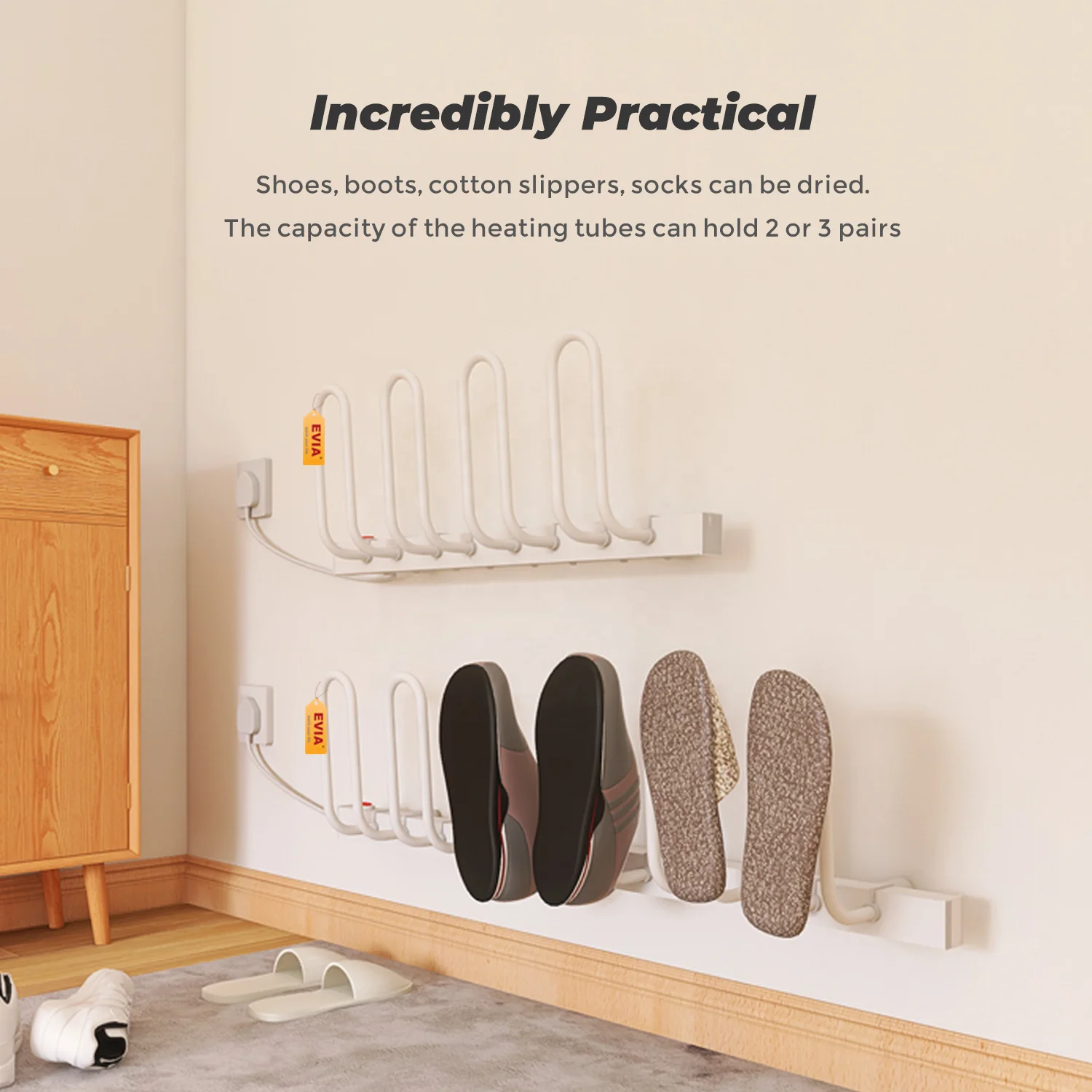 EVIA Customizable Colors Thermostat Sterilization Electronic Portable Shoe Dryer Machine