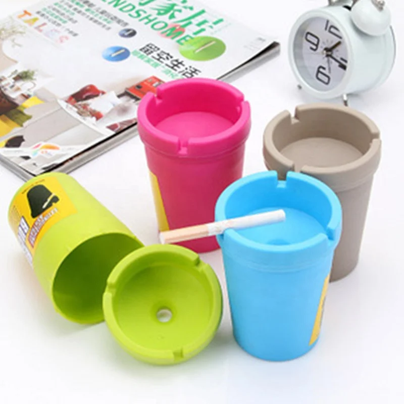 
Wholesale Cheap Plastic Ashtray Custom Travel Portable Butt Bucket Ashtray 