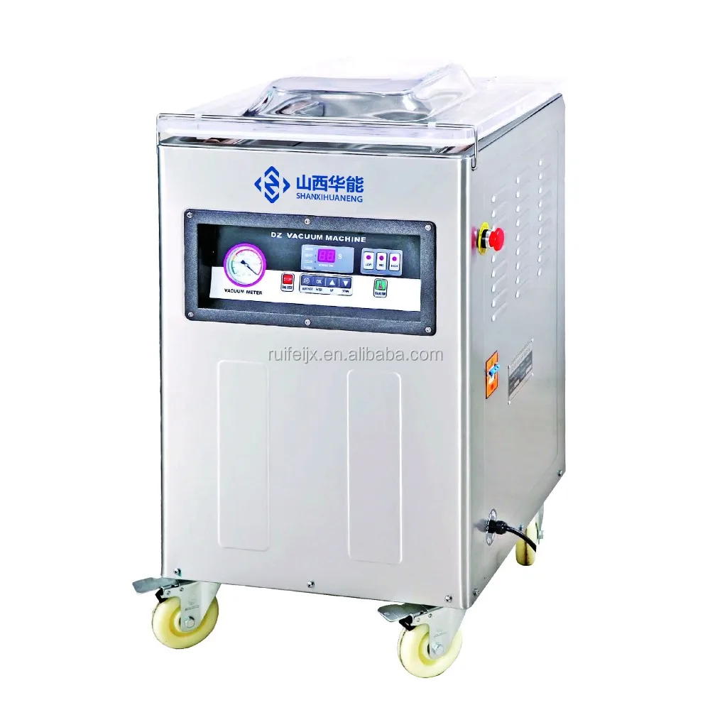 Vacuum packing machine for cooked food