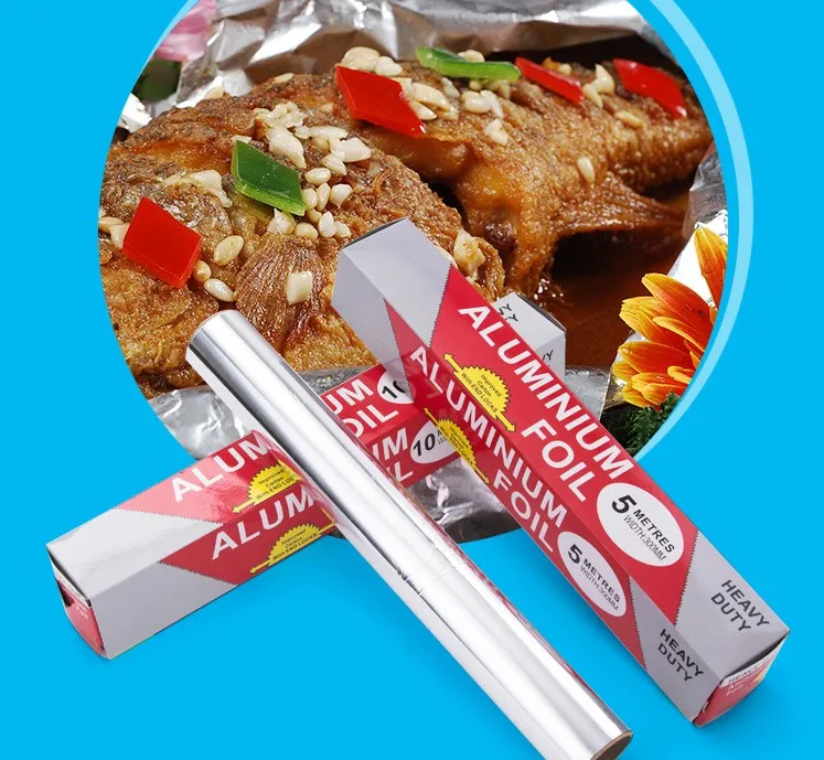 Высококачественная Бытовая кухонная алюминиевая фольга в рулоне для гриля и
