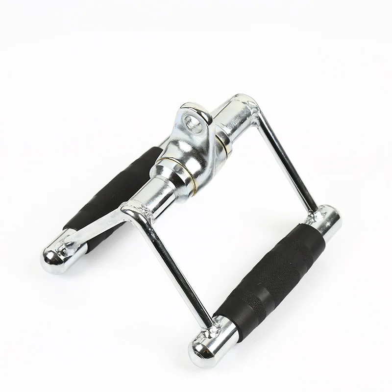 Fitness Gym Double D Handle Cable Attachment-Seated Row Handle - Tricep V Shaped Press Down Bar