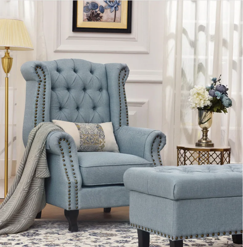 Modern Comfortable Tufted Chesterfield High Back Chair for Living Room Furniture sofa chair