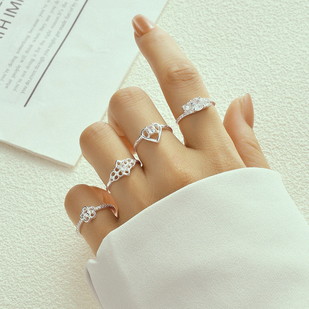 Versatile In Temperament Geometric Ring Individual Fashion Ring Resizable Exquisite Jewelry For Women Rings
