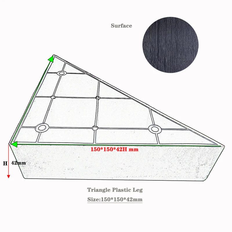 Furniture Accessories Modern Pats Triangle Sofa Legs Heavy Duty Plastic Furniture Legs