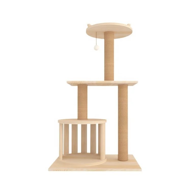 Natural Paradise Cat Tree Condo pet house Tower Cat Furniture for small Cats