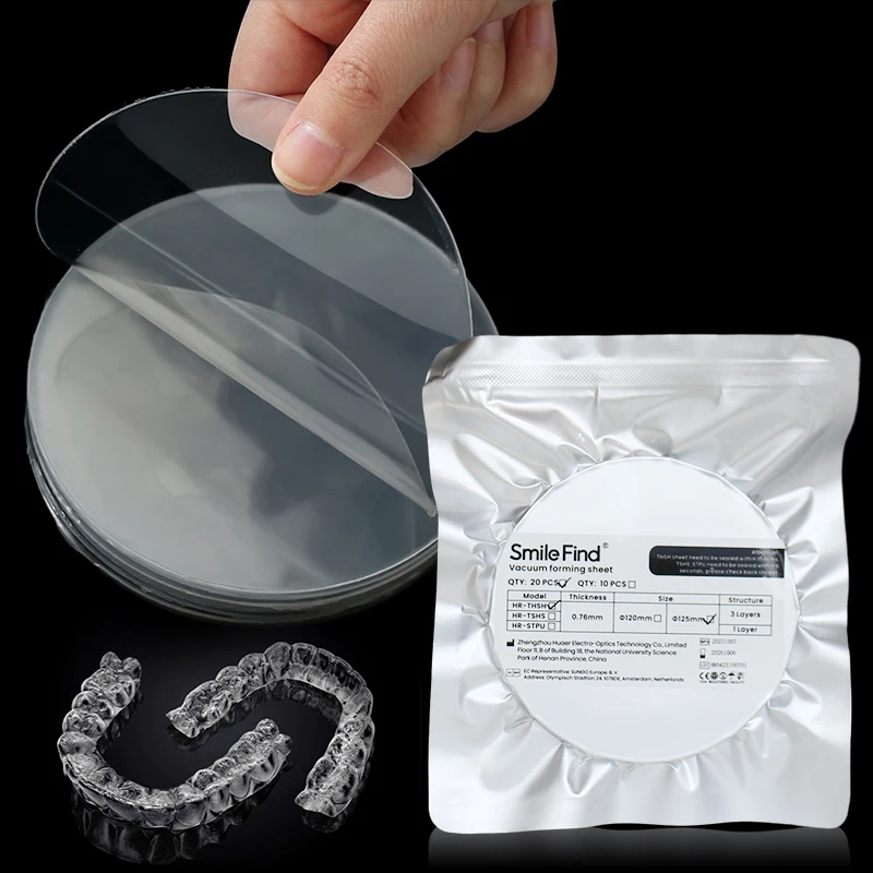 Dental Consumables Plastic Tpu Coping Orthodontic Vacuum Forming Sheets 3 Layers Dental Splint Sheet Aligner Sheets Multiple