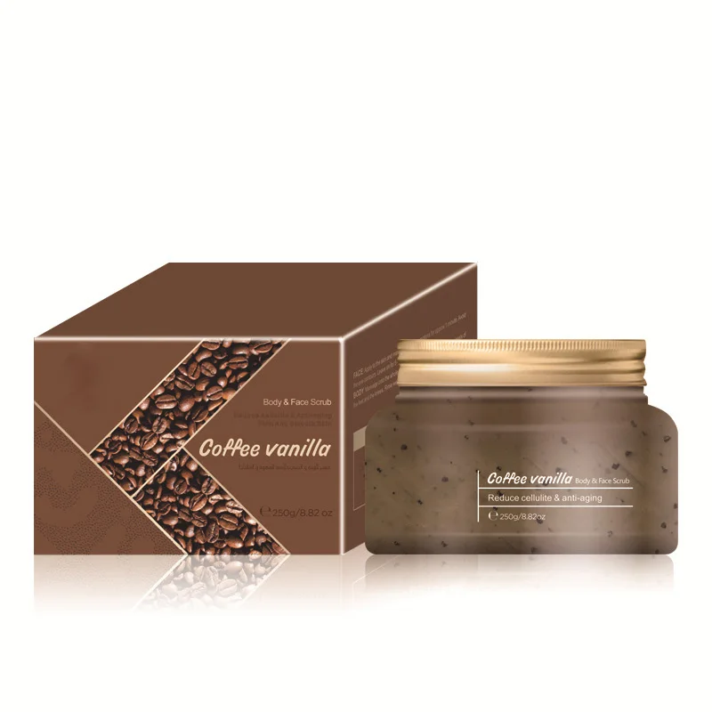 Factory wholesale OEM Coffee vanilla body scrub for fine pores and anti-aging properties
