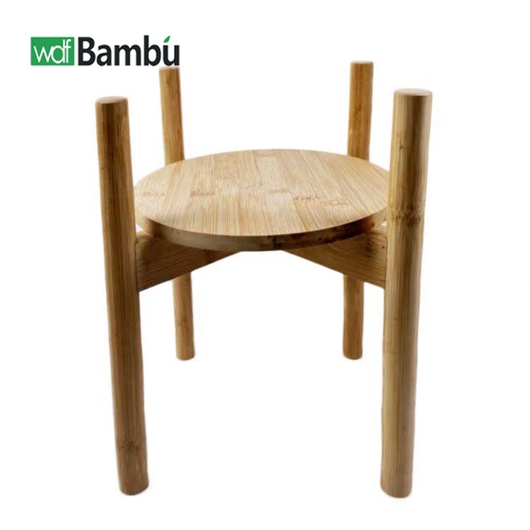 WDF Eco Friendly flower pots & planters flower stands living in room  bamboo flower shelf for garden.