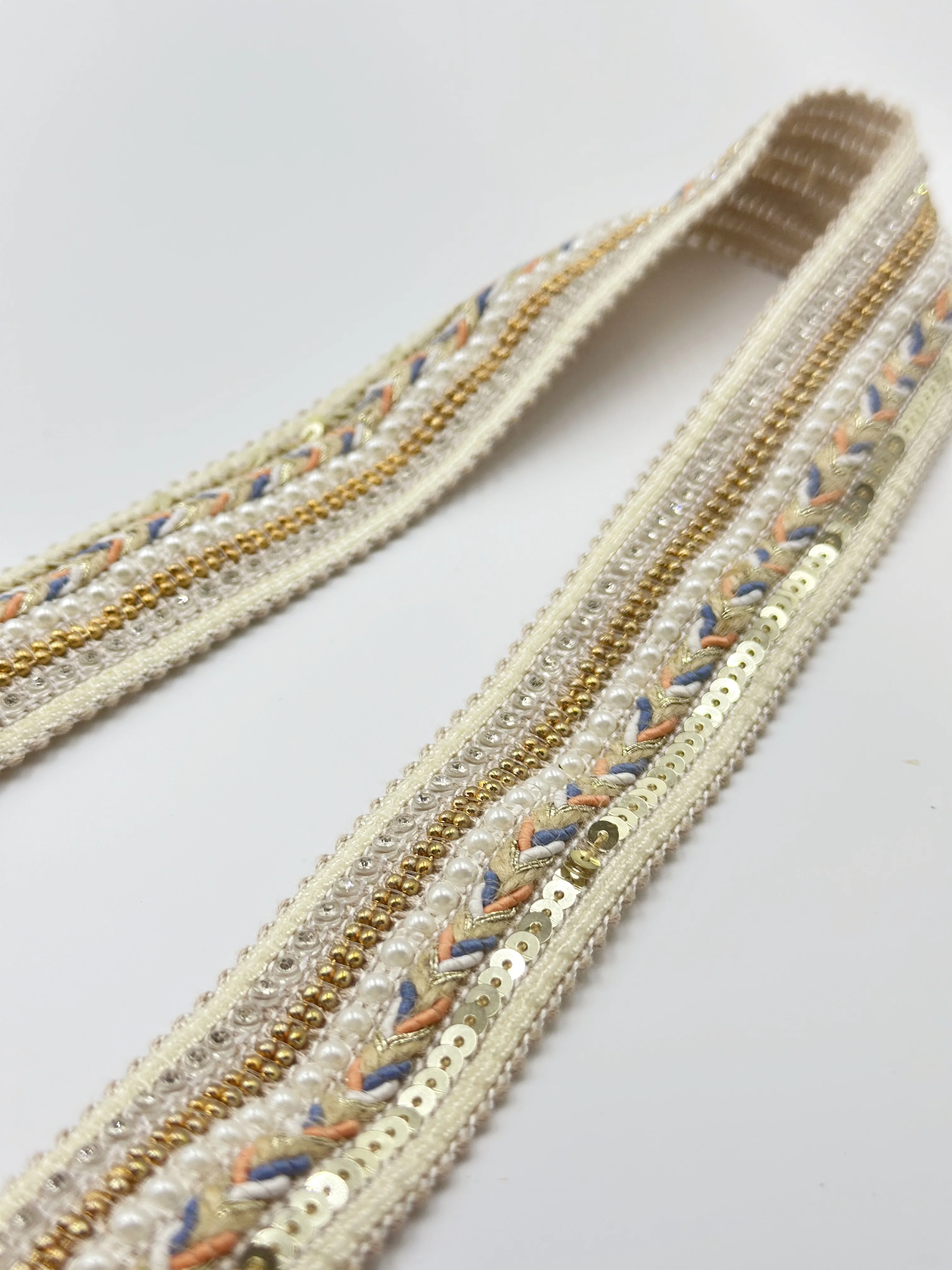 Leather Braided decorative Ribbon Trimming For Apparel sequins Gimp Trim For Fashion pu Leather Braided For Accessories