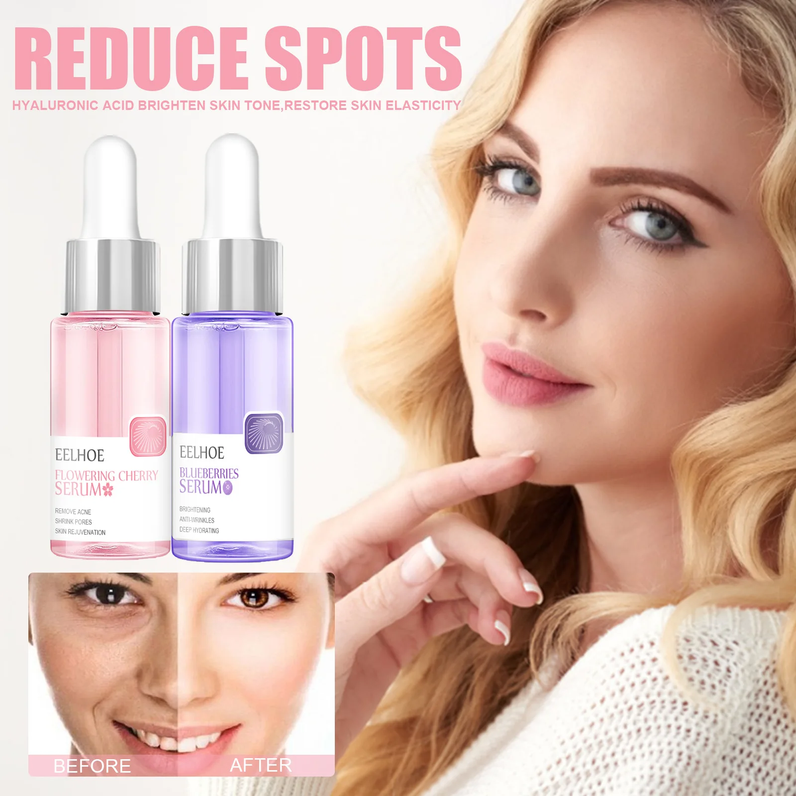 eelhoe OEM ODM New Arrival Facial Treatment Plant Whitening Serum Restore Anti Aging Facial Serum