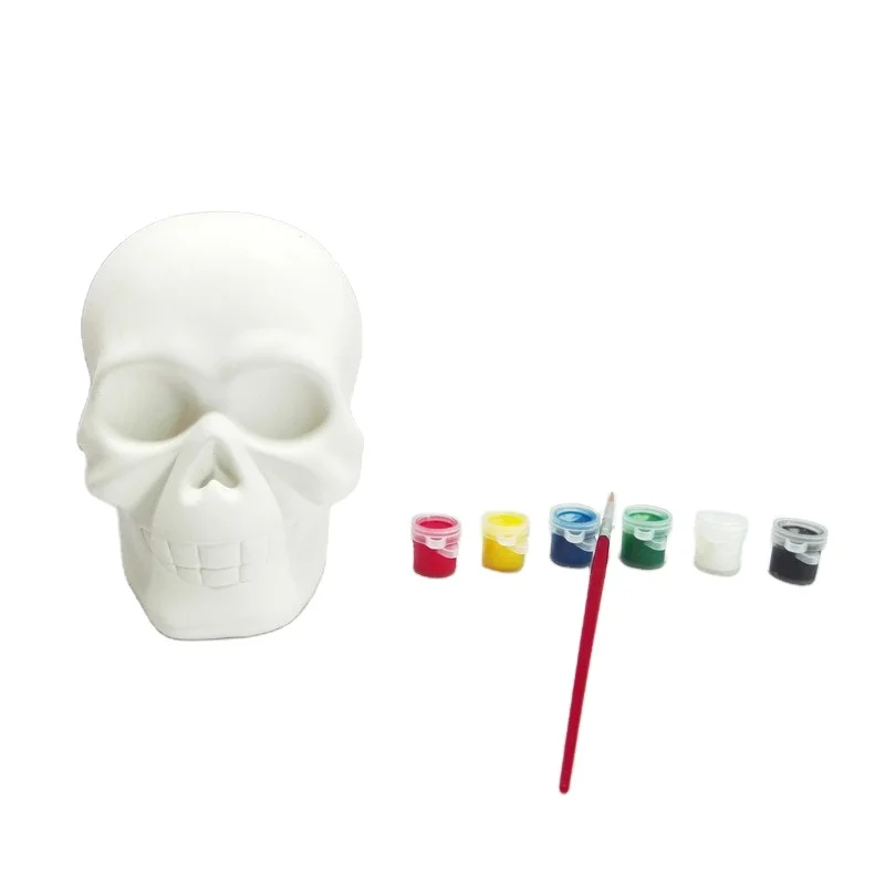 Wholesale Halloween Bisque Ceramics DIY Coating Unpainted Crafts To Paint for Kids Supermarket