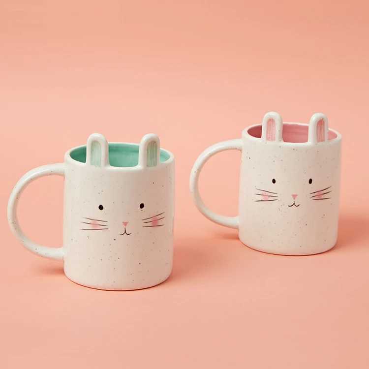 Wholesale Customized Gift Cute Creative Ceramic Rabbit 3D Mug