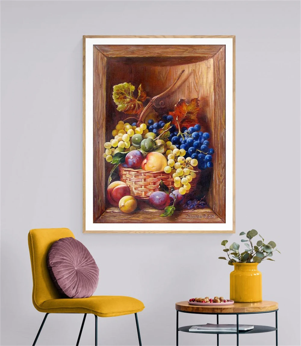 Wall Art Interior Decoration Painting Classical Still Life Painting Hand-painted Oil Painting Wine Fragrant Flowers