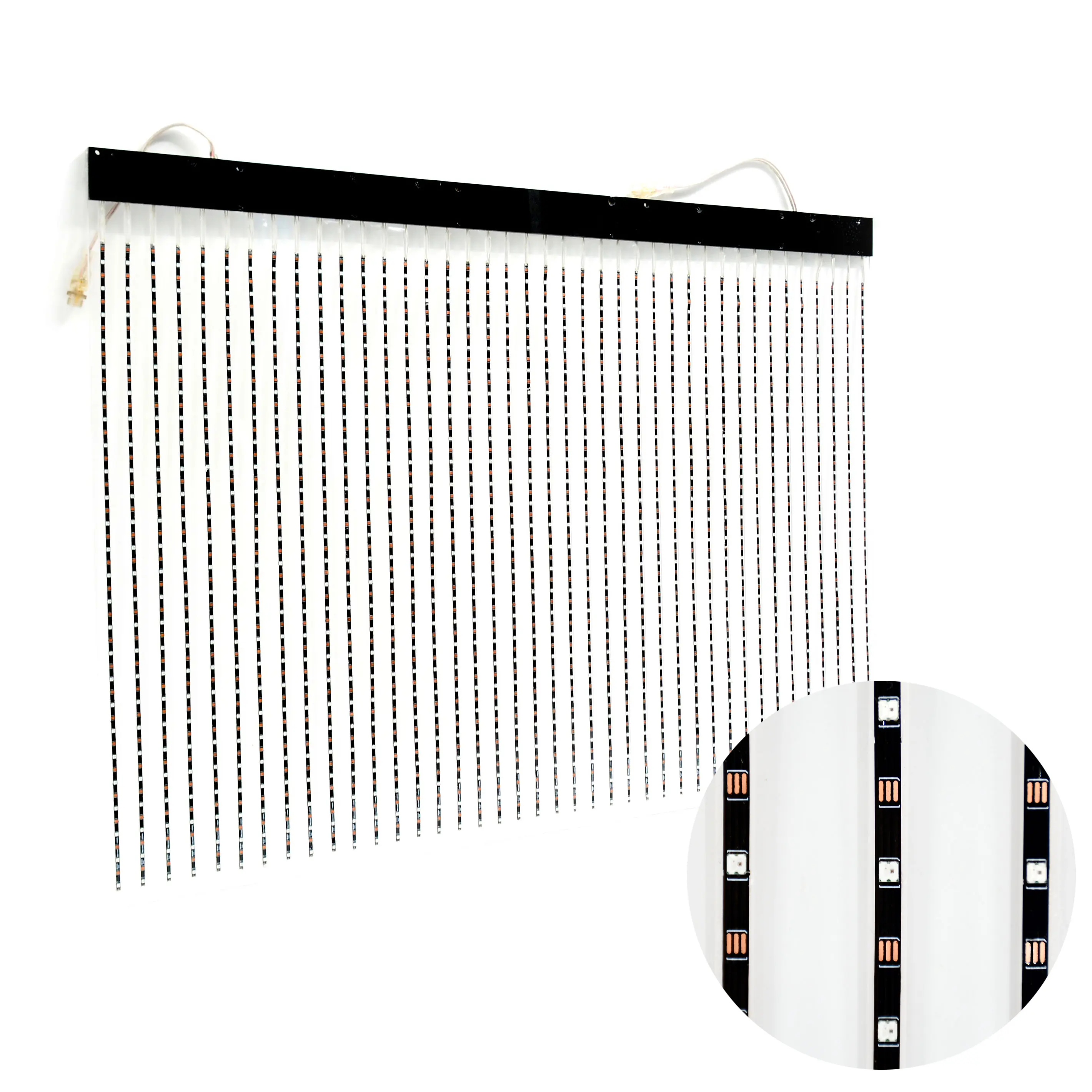 Kingyi P20 Advertising Outdoor Waterproof Programmable Led Curtain Display RGB Transparent Led Pixel Point Lights Grid Screen