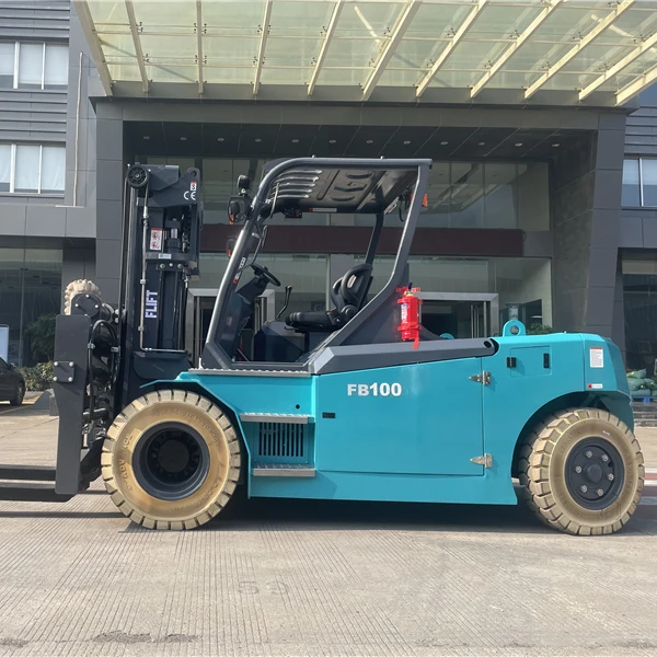 10ton lithium battery forklift with Imported Electrical Controller with side shifting fork positioner