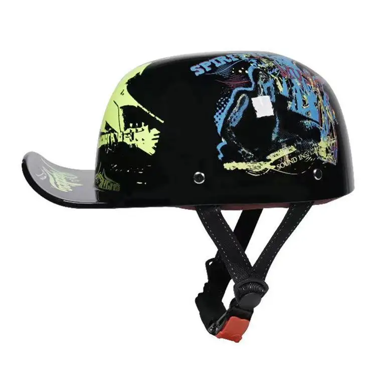 DOT Cool Motorcycle Helmet German Style Open Face Half Helmet Scooter M/L/XL
