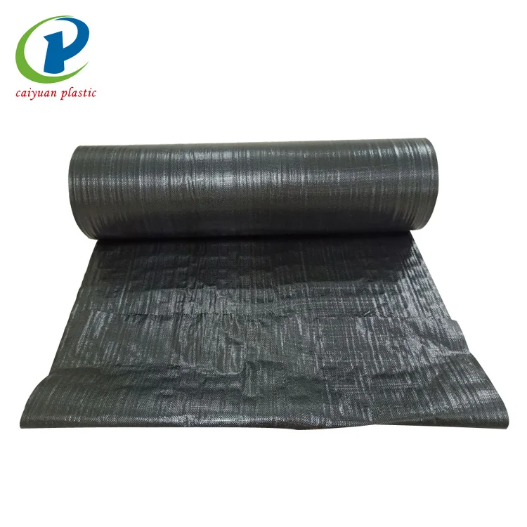 black plastic ground cover weed control mat barrier for greenhouse