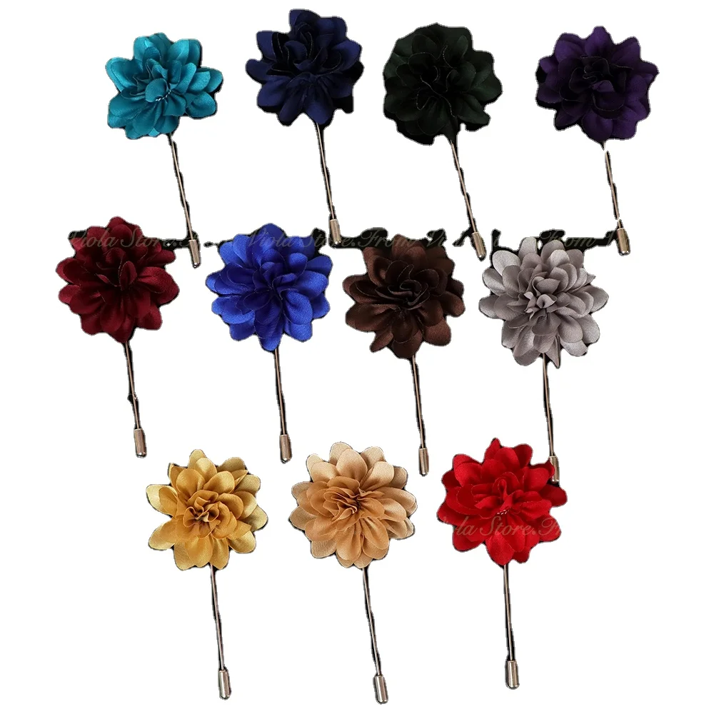 Симпатичные цветные однотонные маленькие цветочные броши гортензии для мужчин и женщин свадебный костюм банкет лацкан шаль булавка корсаж рубашка аксессуар