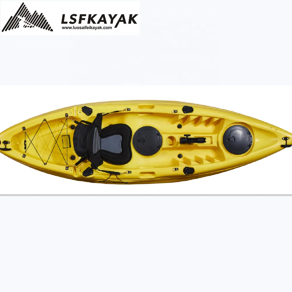 LSF Single Seat One Person 9FT Fishing Sit On Top Canoe LLDPE Plastic Kayak