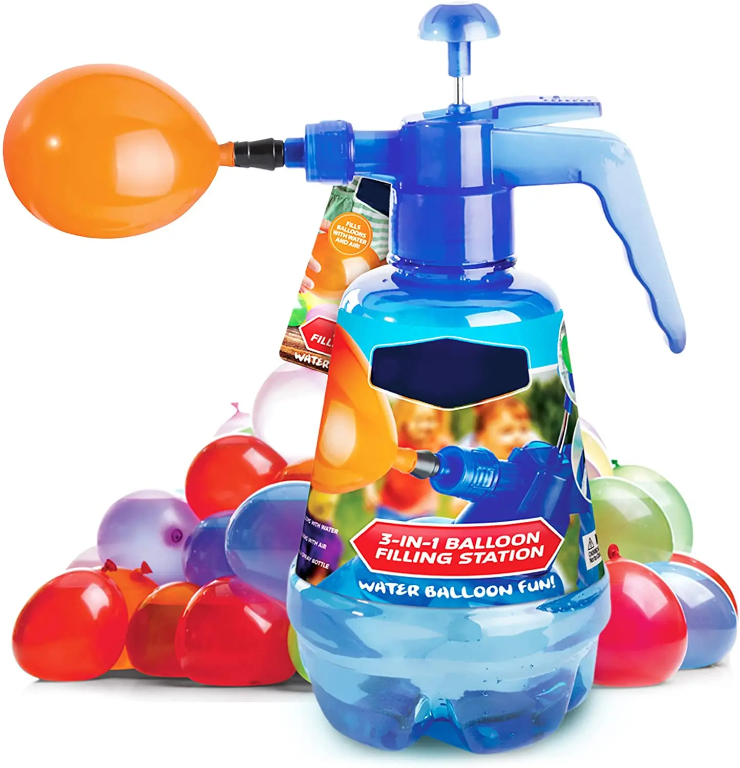 Water Balloon Pump with 250 Balloons Included