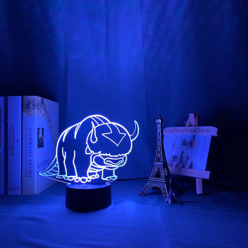 Custom Avatar The Last Airbender 3D Visual Illusion LED Inductive Night Lights Anime for Kids Room Table Lamp