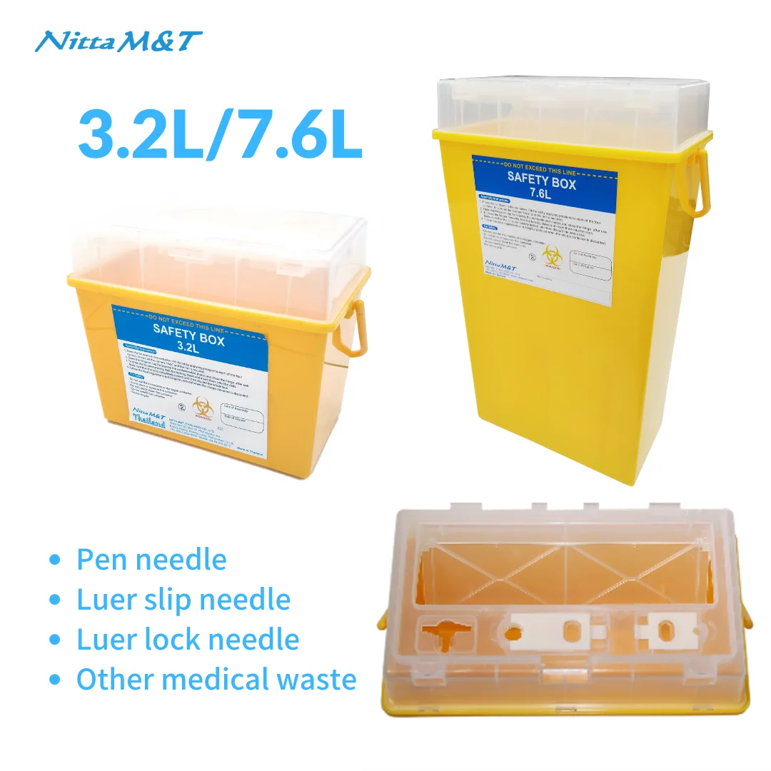Non contact processing sharp container bio medical waste bins